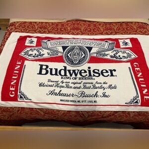 Budweiser Red, White & Navy Logo Bar Beach Towel